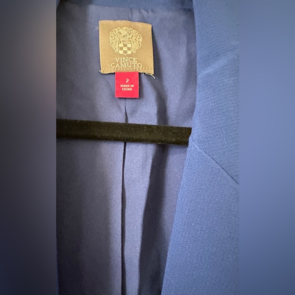 Vince Camuto Long Sleeve Blazer Size 2 Blue - Picture 5 of 6